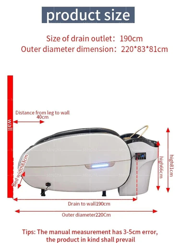 Modern Intelligent Multipurpose Electric Salon Shampoo Bed - FastZen