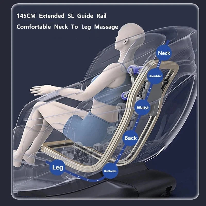 Multi - Functional Electric Full Body Massage Chair with Zero Gravity, Hi - Fi Music & Fitness Test – Luxury Home Relaxation Recliner - FastZen