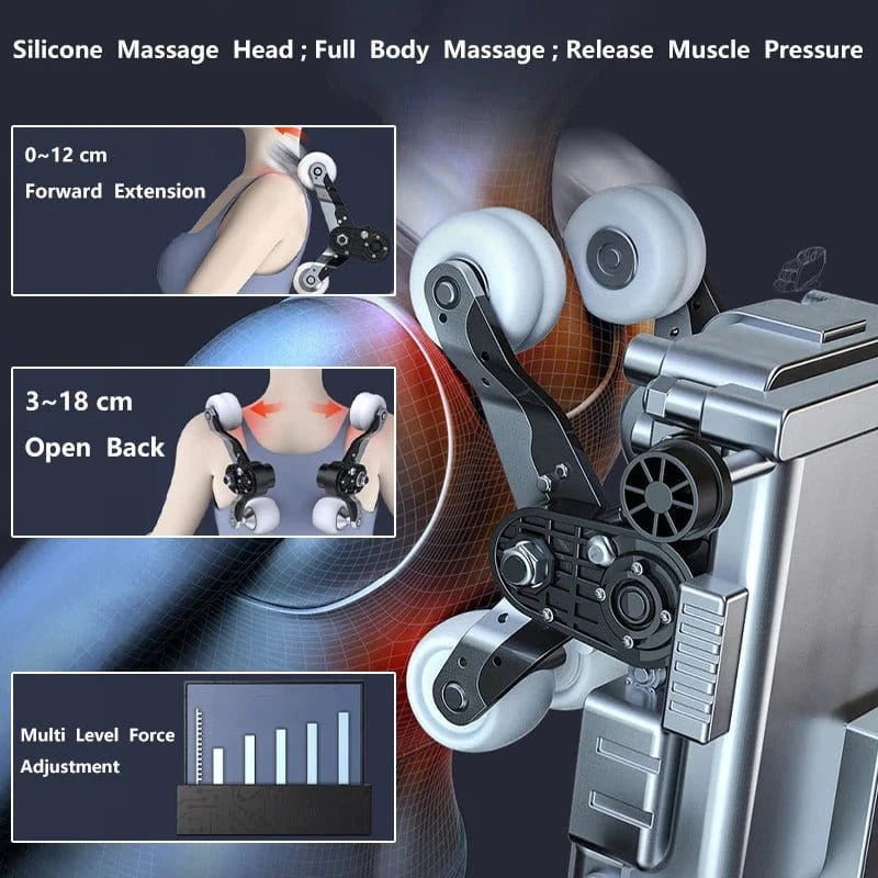Multi - Functional Electric Full Body Massage Chair with Zero Gravity, Hi - Fi Music & Fitness Test – Luxury Home Relaxation Recliner - FastZen