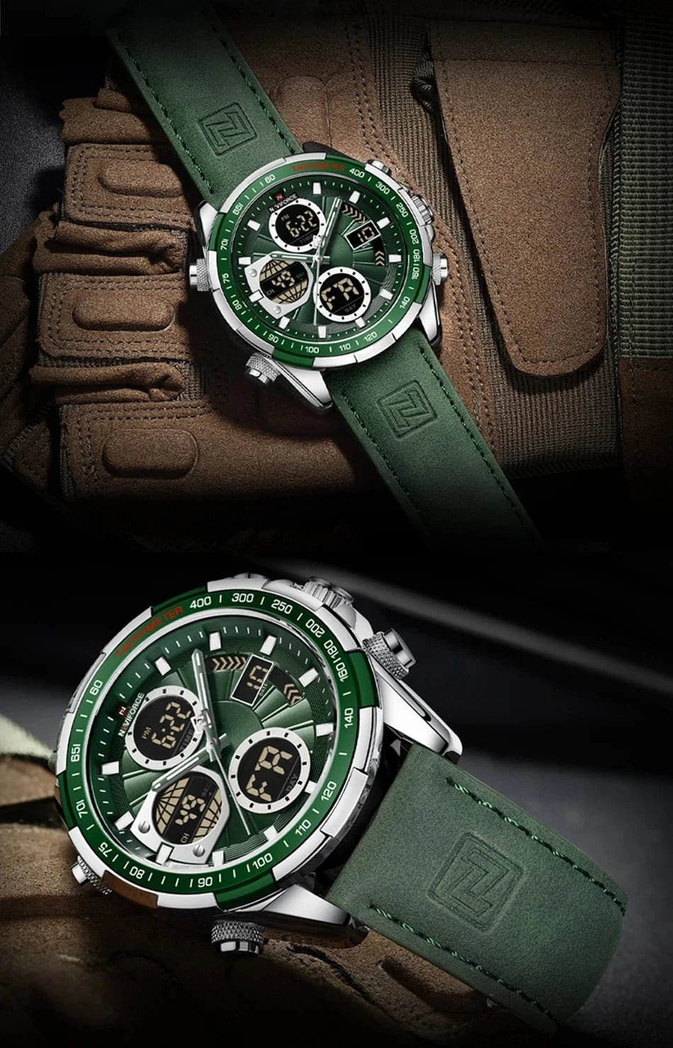 NAVIFORCE Fashion Military Watches for Men Luxury Original Sports Chronograph Watch Waterproof Quartz Clock Digital WristWatch - FastZen