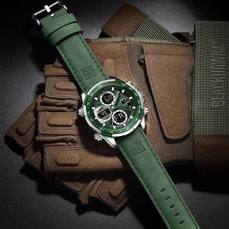 NAVIFORCE Fashion Military Watches for Men Luxury Original Sports Chronograph Watch Waterproof Quartz Clock Digital WristWatch - FastZen