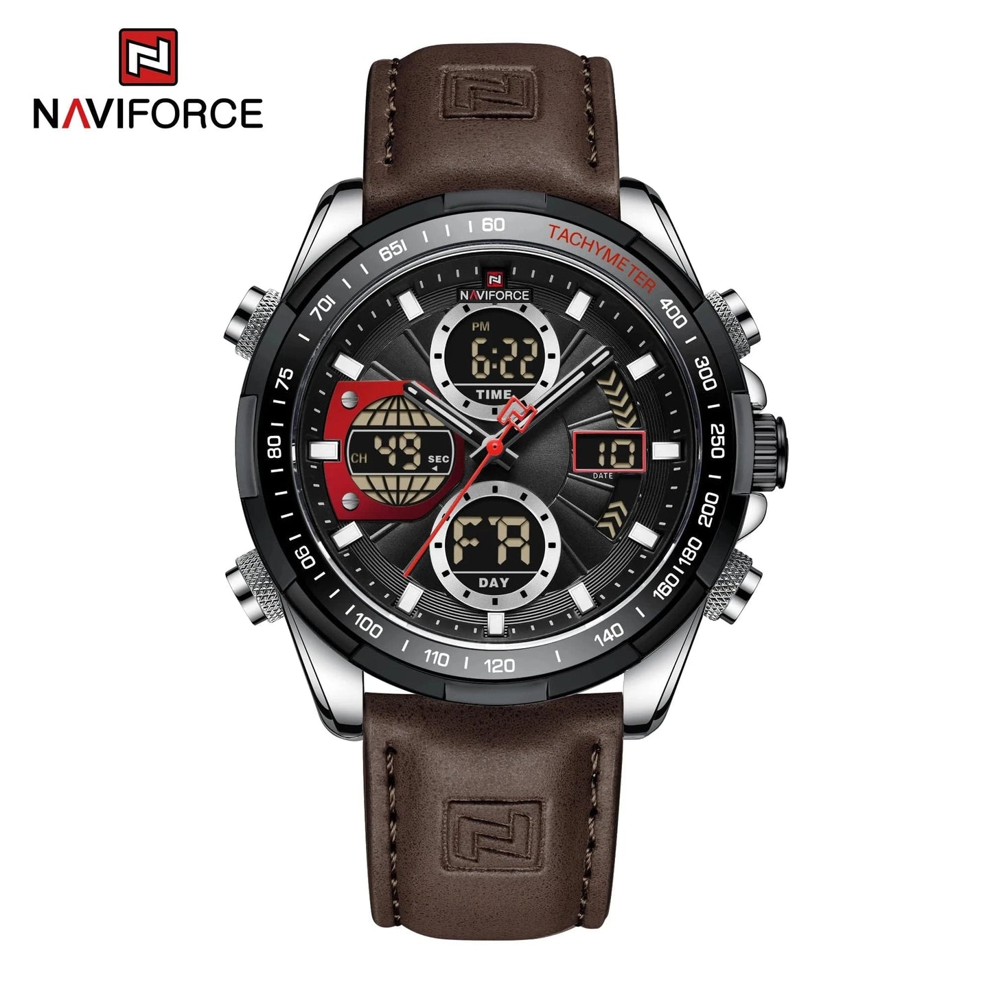 NAVIFORCE Fashion Military Watches for Men Luxury Original Sports Chronograph Watch Waterproof Quartz Clock Digital WristWatch - FastZen