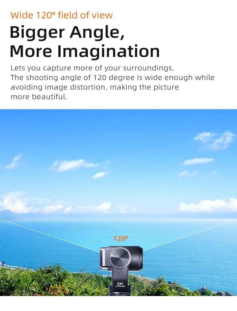 ORDRO M5 Action Camera 4k Handheld Pocket Digital Camcorder 3 - axis Gimbal Stabilization IR Night Vision Vlog Videos Camara - FastZen