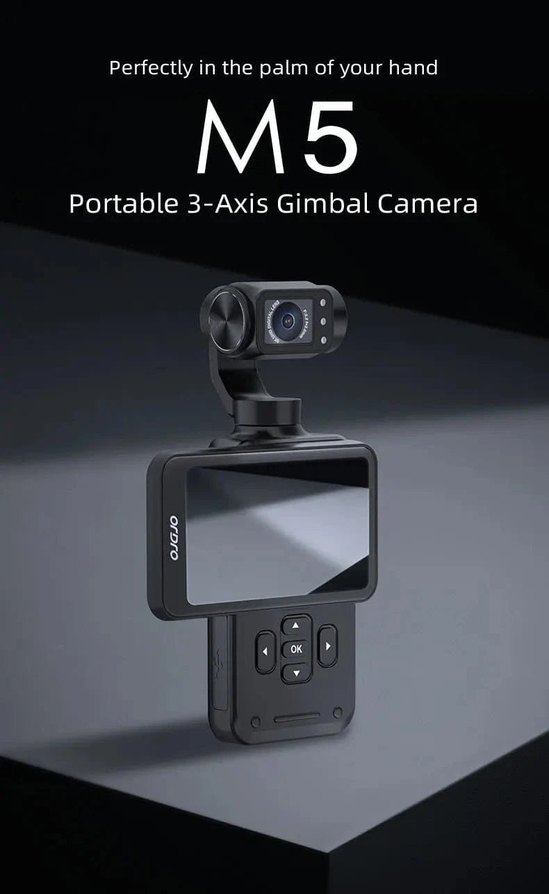 ORDRO M5 Action Camera 4k Handheld Pocket Digital Camcorder 3 - axis Gimbal Stabilization IR Night Vision Vlog Videos Camara - FastZen