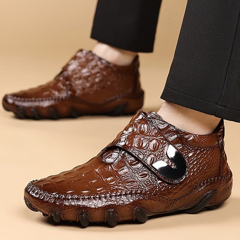 Top - Grain Leather Men's Ankle Boots – 2025 Autumn Collection, Genuine Leather Upper, Casual & Business Style - FastZen
