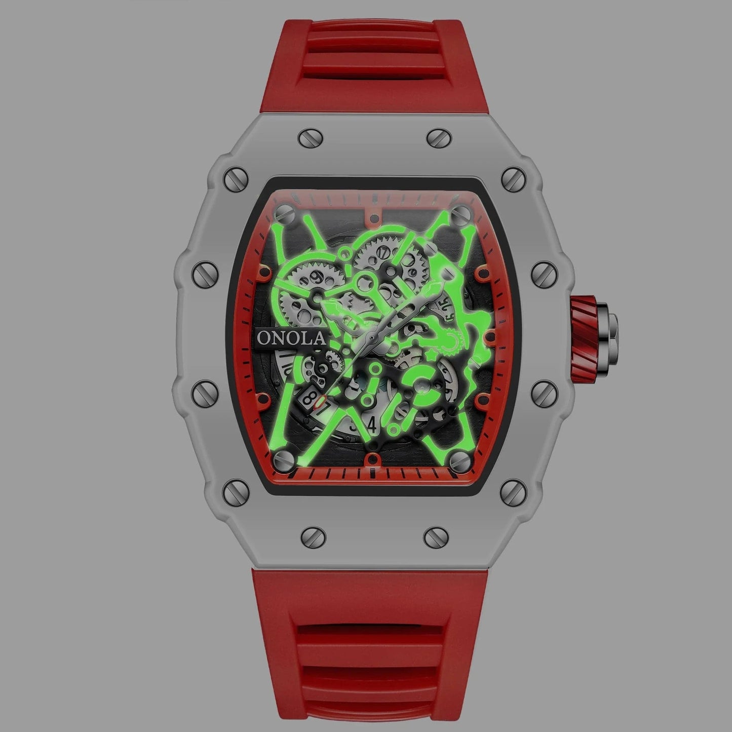 TOP Hot Selling Men Watch Fashion Brand ONOLA Quartz Silicone Tape Watches men Clock - FastZen