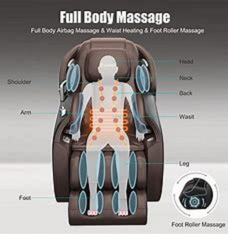 4D Luxury Massage Chair with Waist Heating – Full Body Zero Gravity SL-Track