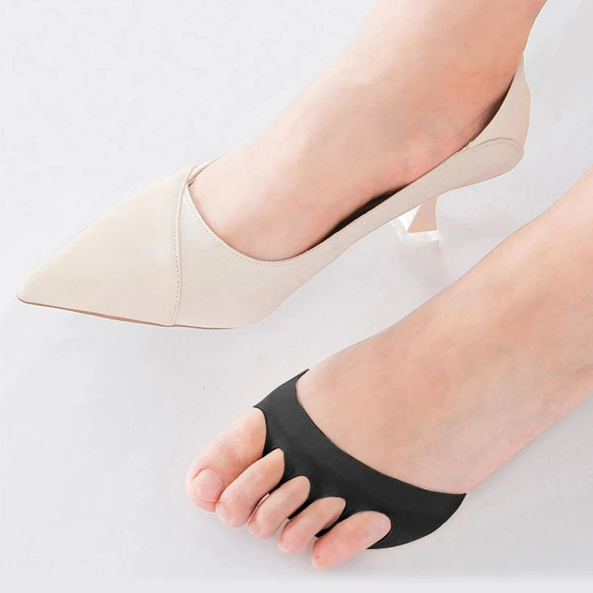 1 Pair Five - Toe Forefoot Pads for Women – High Heel Half Insoles & Foot Care Inserts Description: - FastZen