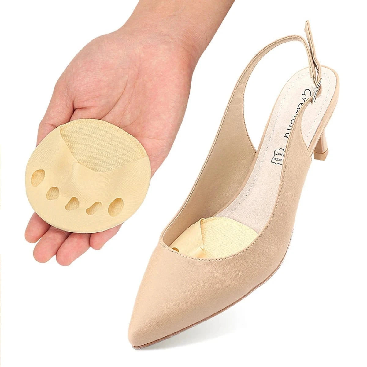 1 Pair Five - Toe Forefoot Pads for Women – High Heel Half Insoles & Foot Care Inserts Description: - FastZen