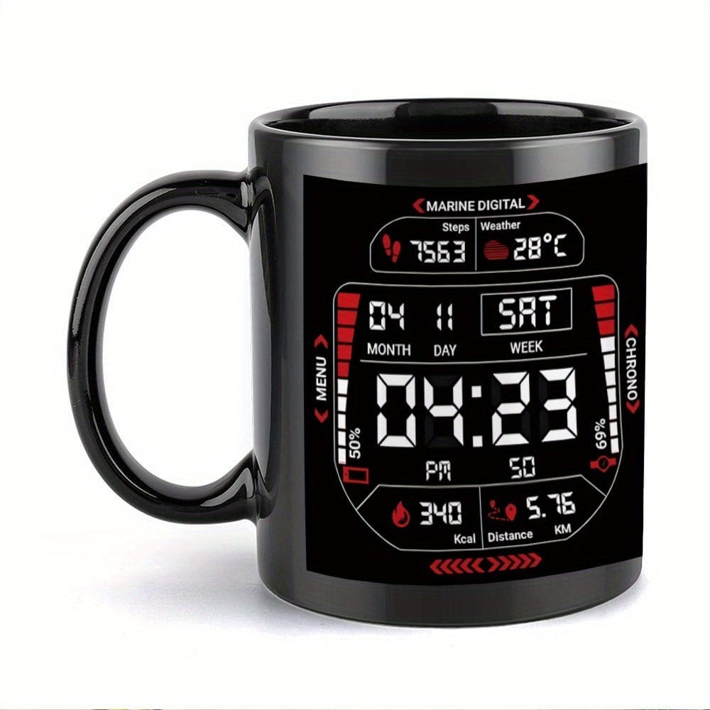 11oz Ceramic Coffee Cup – Travel - Friendly Mug for Coffee & Tea Lovers - FastZen