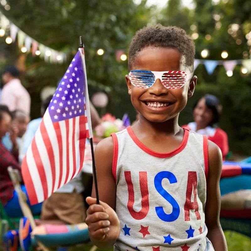 12 Pcs American Patriotic Shutter Shades – Independence Day Party Glasses - FastZen