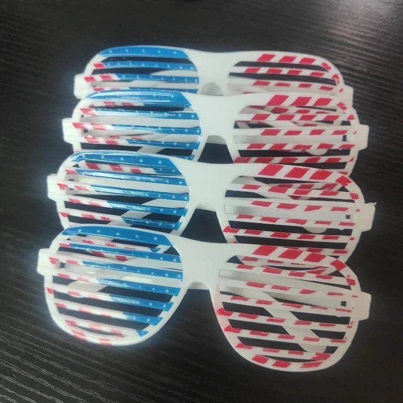 12 Pcs American Patriotic Shutter Shades – Independence Day Party Glasses - FastZen