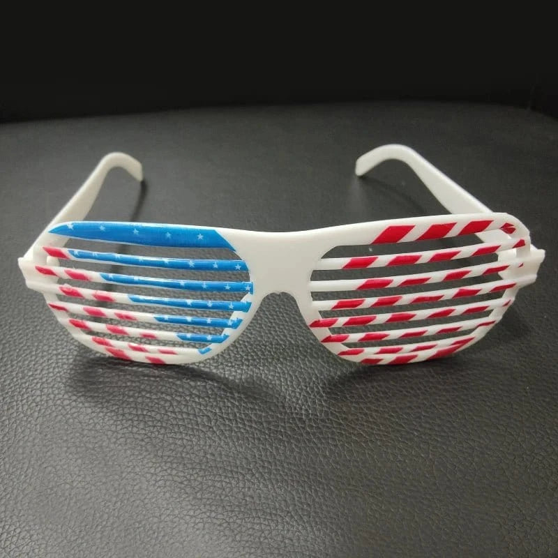12 Pcs American Patriotic Shutter Shades – Independence Day Party Glasses - FastZen