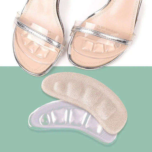 1/2Pair Silicone Pads Forefoot for Women's Shoes Non - slip Insert Self - adhesive Heel Gel Insoles Heels Sandals Anti - Slip Foot Pad - FastZen