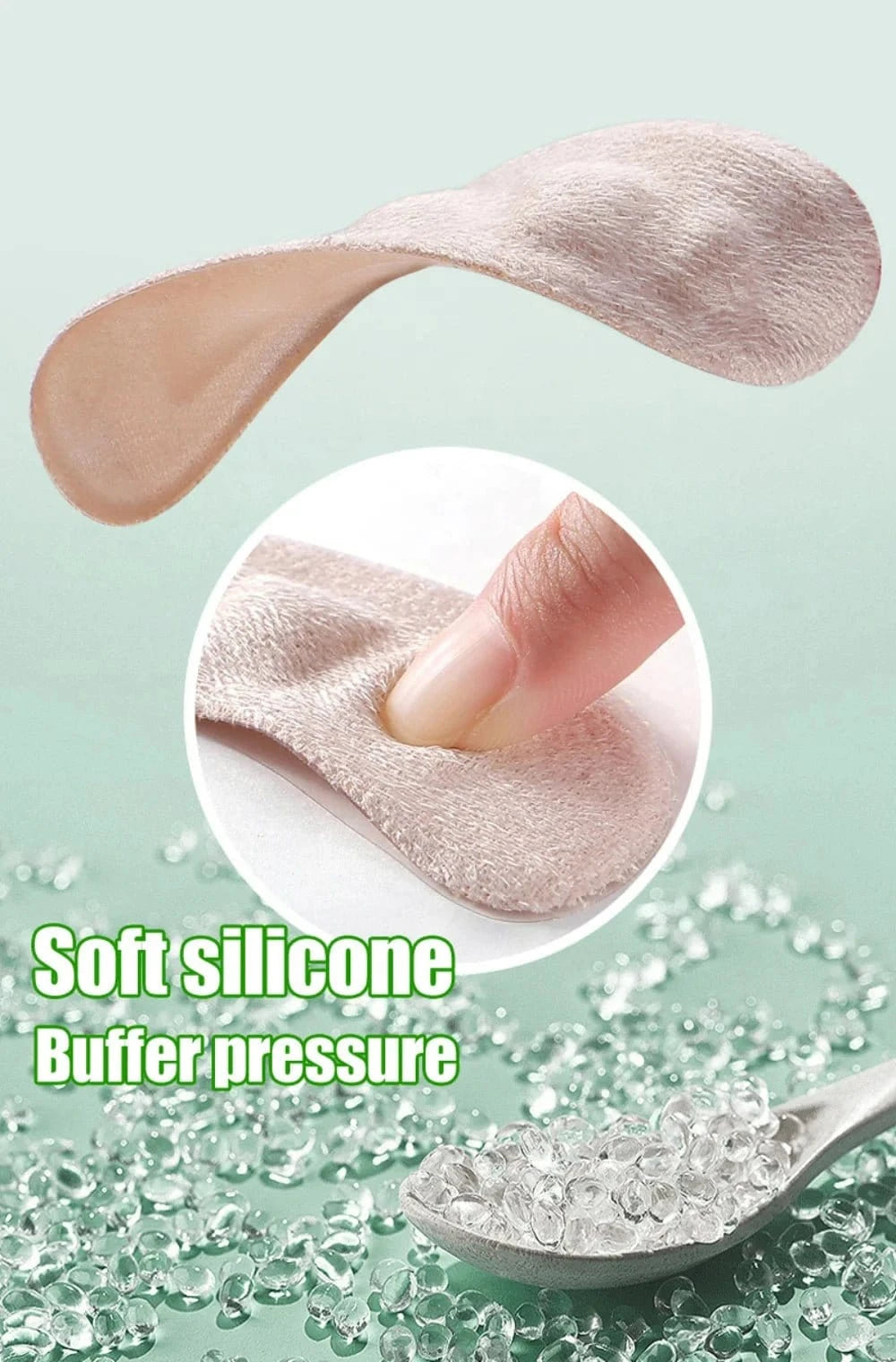 1/2Pair Silicone Pads Forefoot for Women's Shoes Non - slip Insert Self - adhesive Heel Gel Insoles Heels Sandals Anti - Slip Foot Pad - FastZen