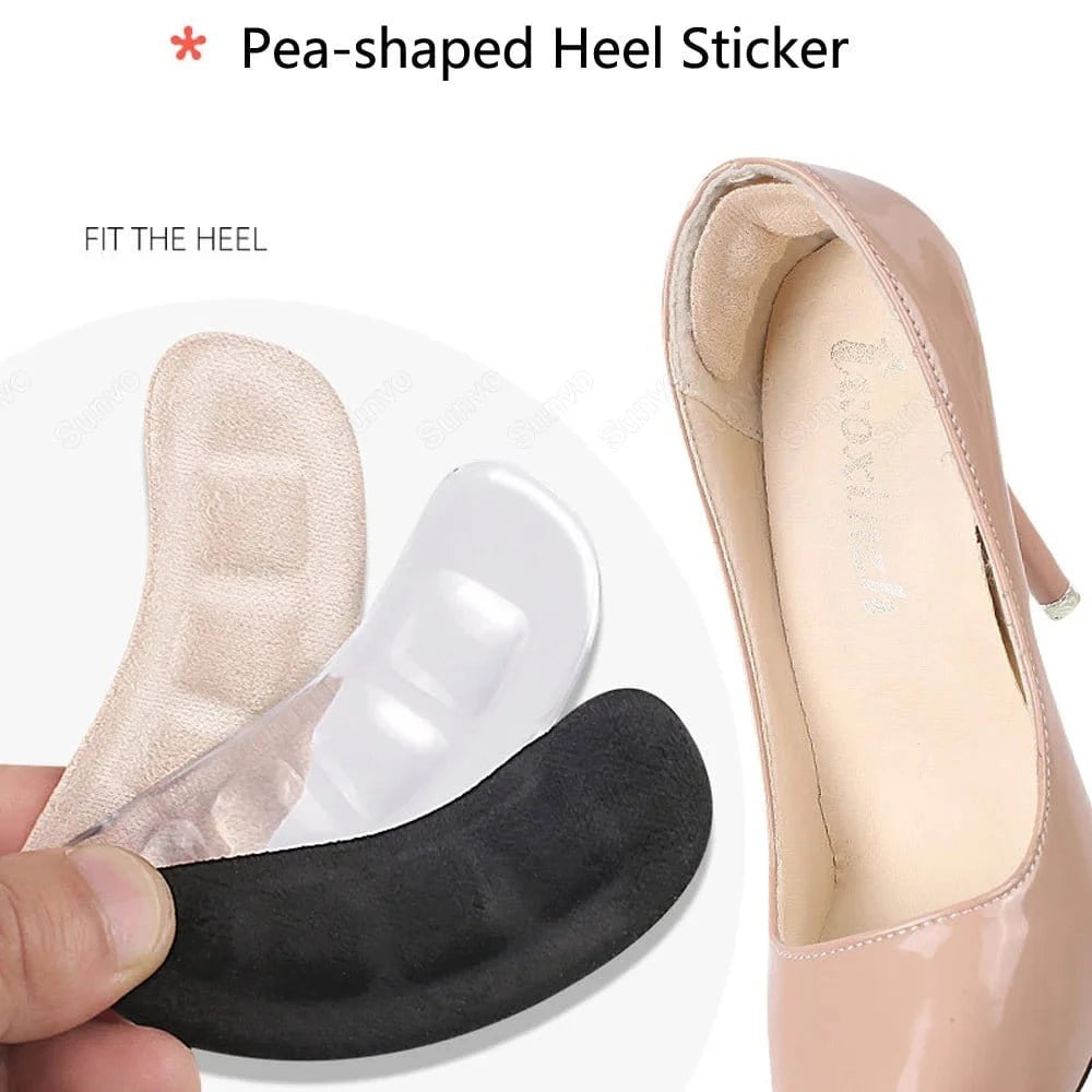 1/2Pair Silicone Pads Forefoot for Women's Shoes Non - slip Insert Self - adhesive Heel Gel Insoles Heels Sandals Anti - Slip Foot Pad - FastZen