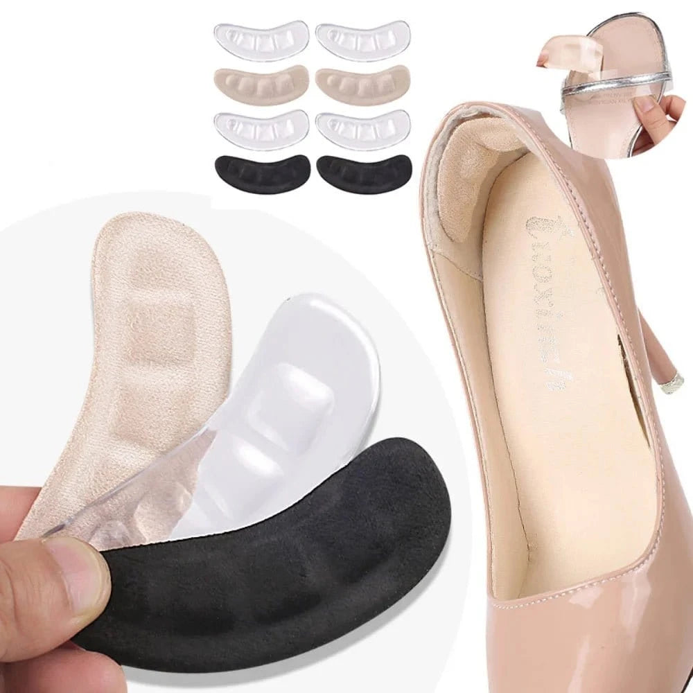 1/2Pair Silicone Pads Forefoot for Women's Shoes Non - slip Insert Self - adhesive Heel Gel Insoles Heels Sandals Anti - Slip Foot Pad - FastZen