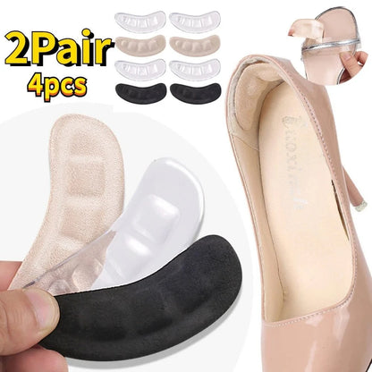 1/2Pair Silicone Pads Forefoot for Women's Shoes Non - slip Insert Self - adhesive Heel Gel Insoles Heels Sandals Anti - Slip Foot Pad - FastZen