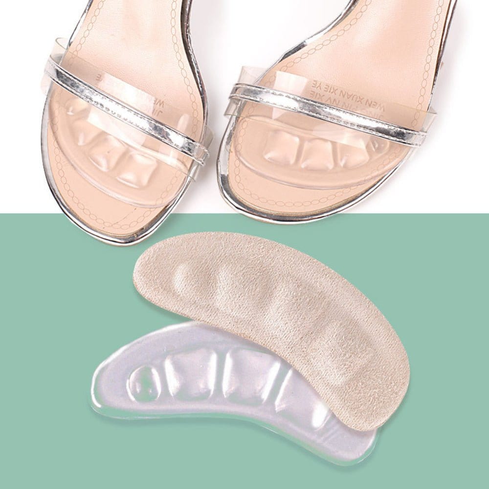 1/2Pair Silicone Pads Forefoot for Women's Shoes Non - slip Insert Self - adhesive Heel Gel Insoles Heels Sandals Anti - Slip Foot Pad - FastZen