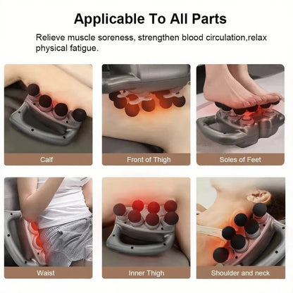 16 Heads Muscle Massage Gun – Full Body Deep Tissue Percussion Massager, Quiet Handheld Massager - FastZen