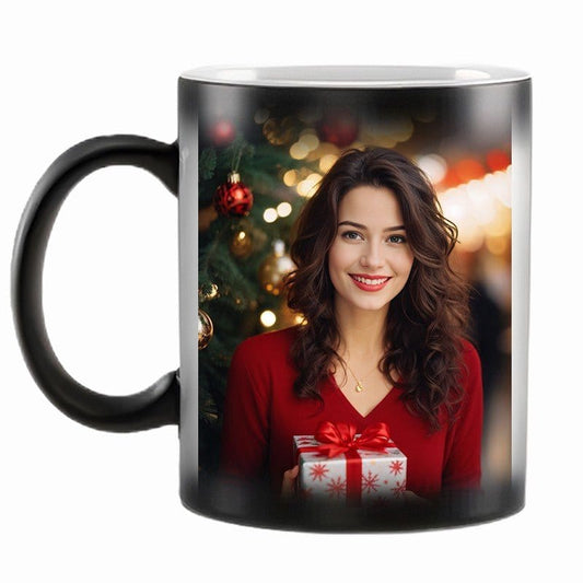 1CP, color - changing mug that displays when heated, two images for better matching, perfect for personal use, gifting to friends, customer appreciation, team keepsakes, or corporate promotions, an excellent choice for holiday - FastZen