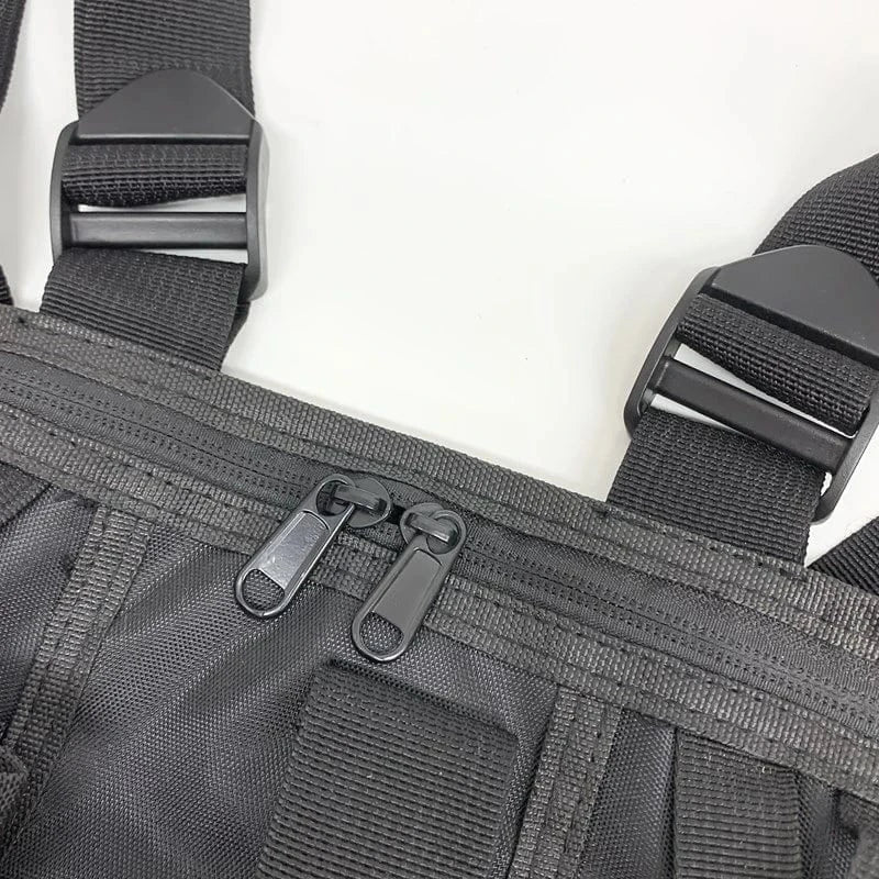 2025 Hip - Hop Streetwear Chest Bag – Unisex Tactical Vest Backpack with Multi - Function Pockets for Sport &amp; Travel - FastZen
