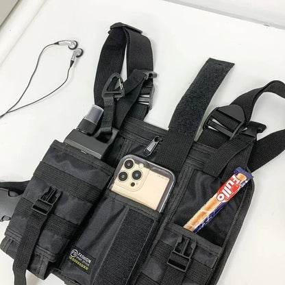 2025 Hip - Hop Streetwear Chest Bag – Unisex Tactical Vest Backpack with Multi - Function Pockets for Sport &amp; Travel - FastZen