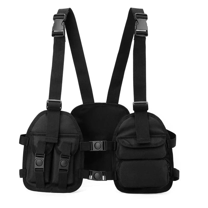 2025 Hip - Hop Streetwear Chest Bag – Unisex Tactical Vest Backpack with Multi - Function Pockets for Sport &amp; Travel - FastZen