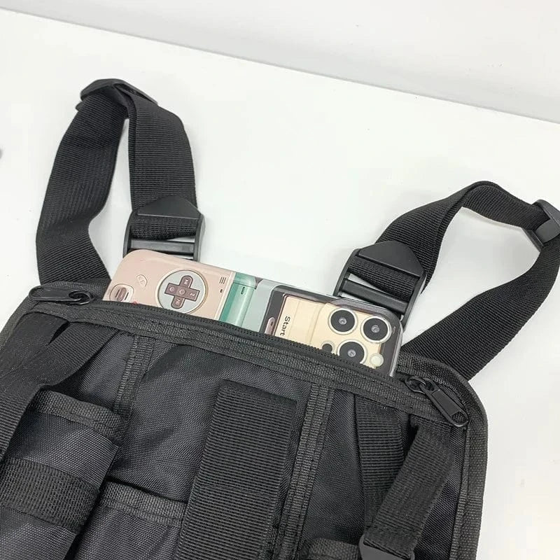 2025 Hip - Hop Streetwear Chest Bag – Unisex Tactical Vest Backpack with Multi - Function Pockets for Sport &amp; Travel - FastZen