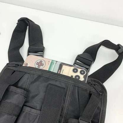 2025 Hip - Hop Streetwear Chest Bag – Unisex Tactical Vest Backpack with Multi - Function Pockets for Sport &amp; Travel - FastZen