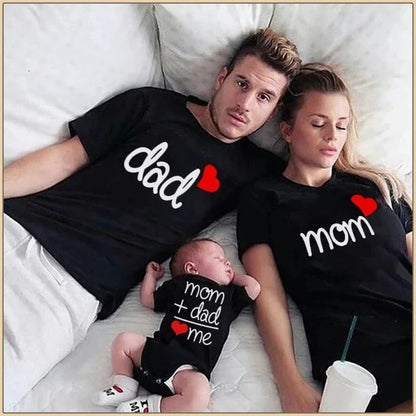 2025 Summer Family Matching T-Shirts – Dad Mom and Me Outfits, Parent - Child Clothing Set - FastZen