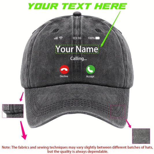 A Fun And Humorous Baseball Cap with Caller ID, Suitable for Both Men And Women.