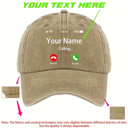 A Fun And Humorous Baseball Cap with Caller ID, Suitable for Both Men And Women.