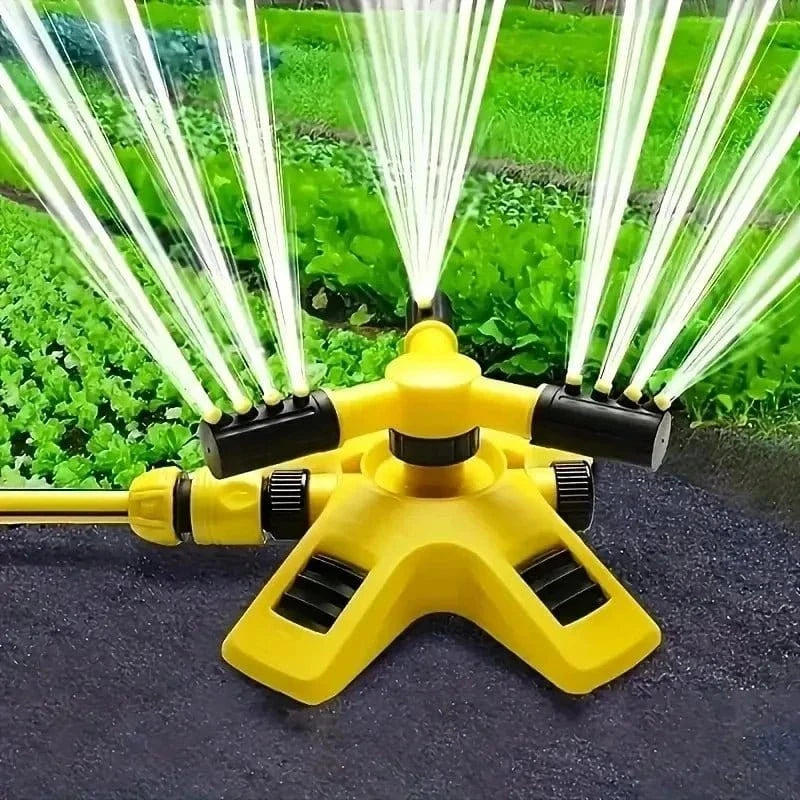 360° Automatic Rotating Garden Sprinkler – Lawn Irrigation Sprayer with Hose Set, Large Area Water Coverage - FastZen