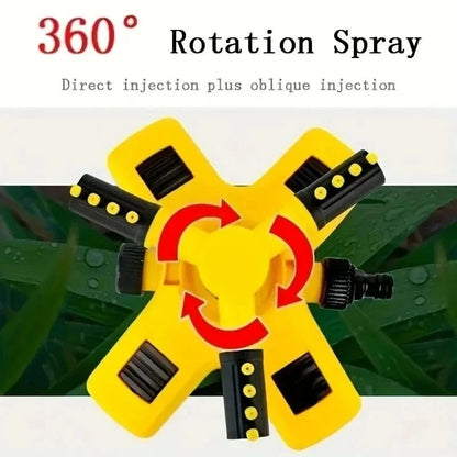 360° Automatic Rotating Garden Sprinkler – Lawn Irrigation Sprayer with Hose Set, Large Area Water Coverage - FastZen