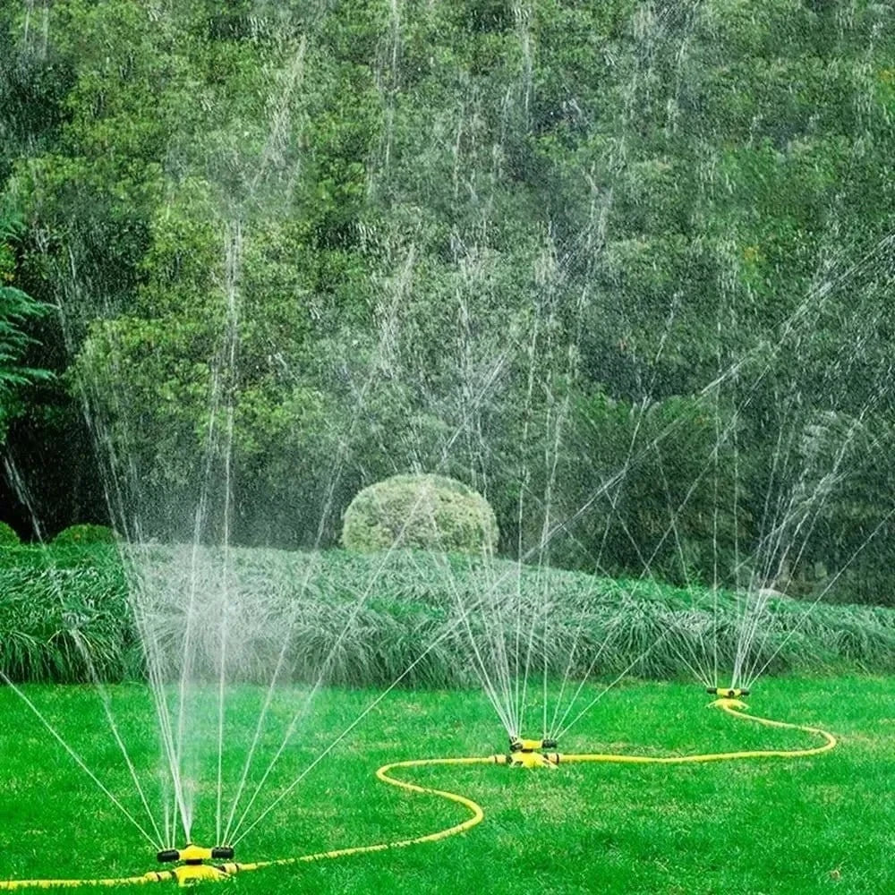 360° Automatic Rotating Garden Sprinkler – Lawn Irrigation Sprayer with Hose Set, Large Area Water Coverage - FastZen