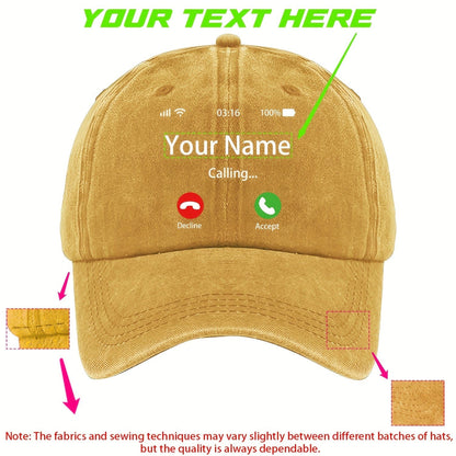 A Fun And Humorous Baseball Cap with Caller ID, Suitable for Both Men And Women.