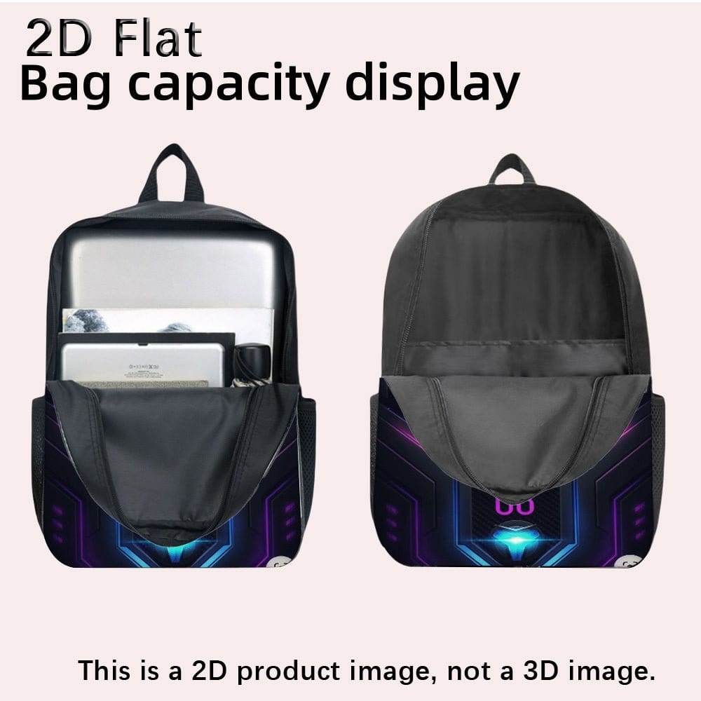 3pcs Steel Style Game Backpack Set Includes a Large Capacity Backpack, a Pencil Case And a Zippered Lunch Bag with Adjustable Shoulder Straps, Making It a Great Travel And Commuting Gift. - FastZen
