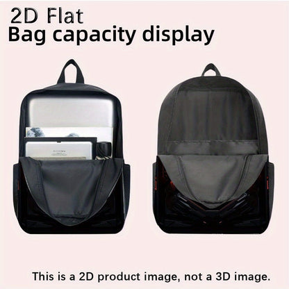3pcs Technology Double Shoulder Backpack Set, Lightweight Large Capacity Multi - Pocket Suitable for Outdoor Travel Bags, Durable High - Quality - FastZen