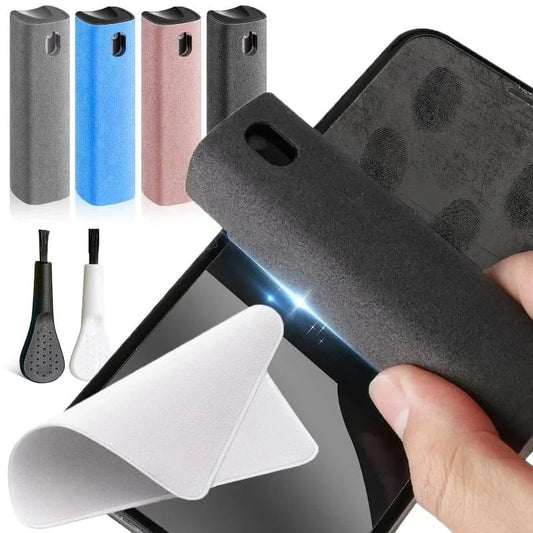 4 - in - 1 Microfiber Screen Cleaner Spray Bottle – For Phone, iPad, Laptop & Glasses - FastZen