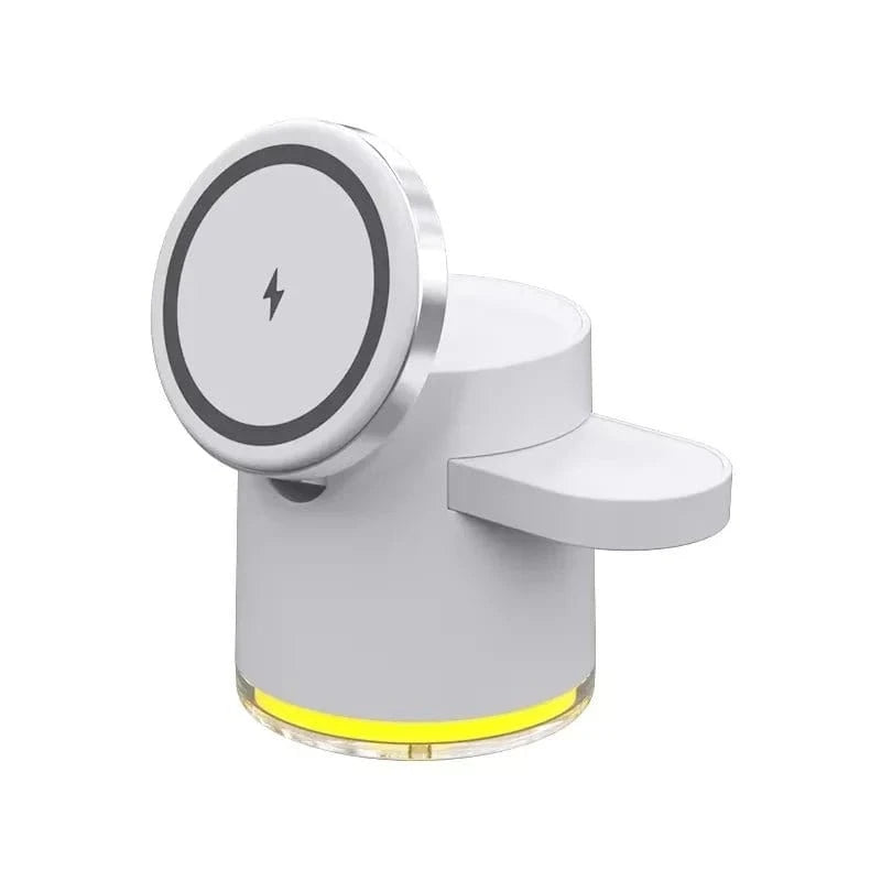 4 - in - 1 QI2 Wireless Charging Station – Fast Charger Dock with Night Light for MagSafe iPhone - FastZen