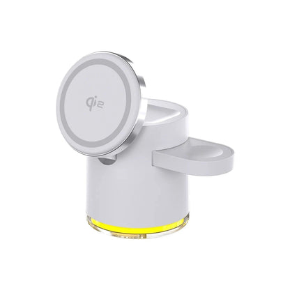 4 - in - 1 QI2 Wireless Charging Station – Fast Charger Dock with Night Light for MagSafe iPhone - FastZen