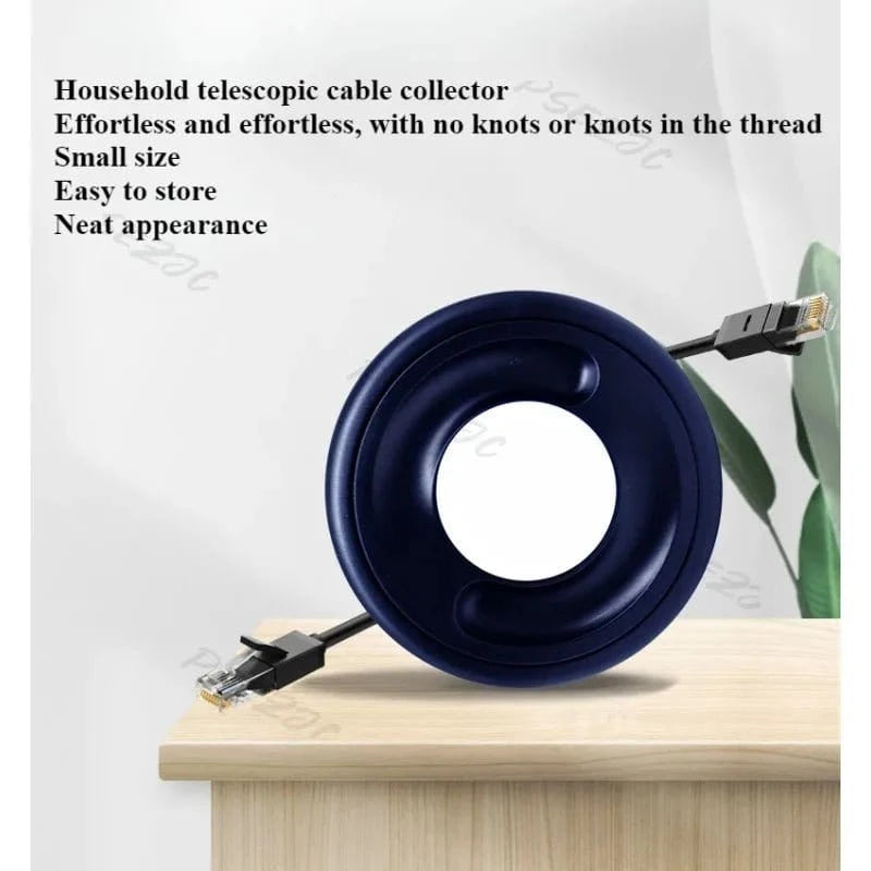5m Manual Rotary Cable Winder – Home Replaceable Cord Storage Organizer for Hassle - Free Cable Management - FastZen