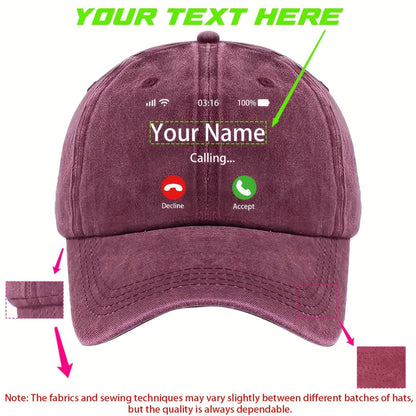 A Fun And Humorous Baseball Cap with Caller ID, Suitable for Both Men And Women.