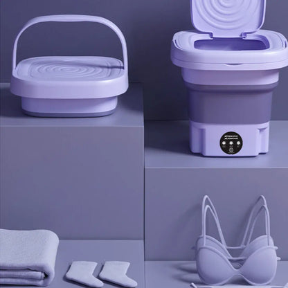 8L Portable Washing Machine Mini Washer Foldable Washer and Spin Dryer Travel