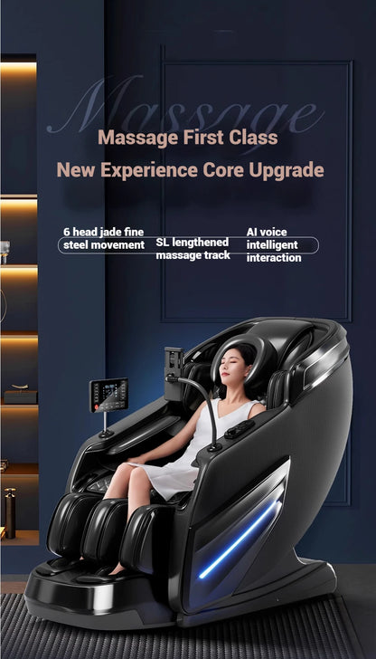 Massage Chair 4D with Zero Gravity Full Body with Voice Control,Back Heating,Bluetooth Speaker,Airbags Massage Chair