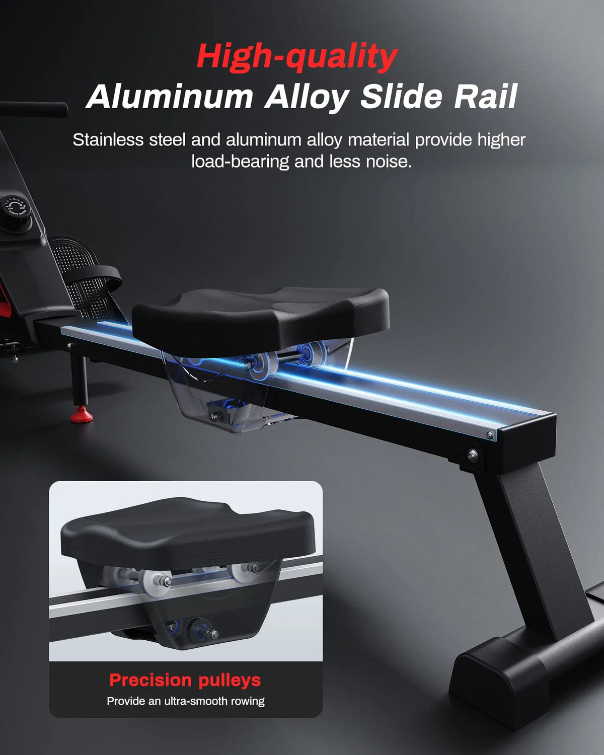 UTRYUP Magnetisches Rudergerät R05 Wasserrudergerät R10 16 Stufen Leiser Widerstand Faltbares Kompaktes Rudergerät Heim-Fitnessstudio