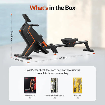UTRYUP Magnetisches Rudergerät R05 Wasserrudergerät R10 16 Stufen Leiser Widerstand Faltbares Kompaktes Rudergerät Heim-Fitnessstudio