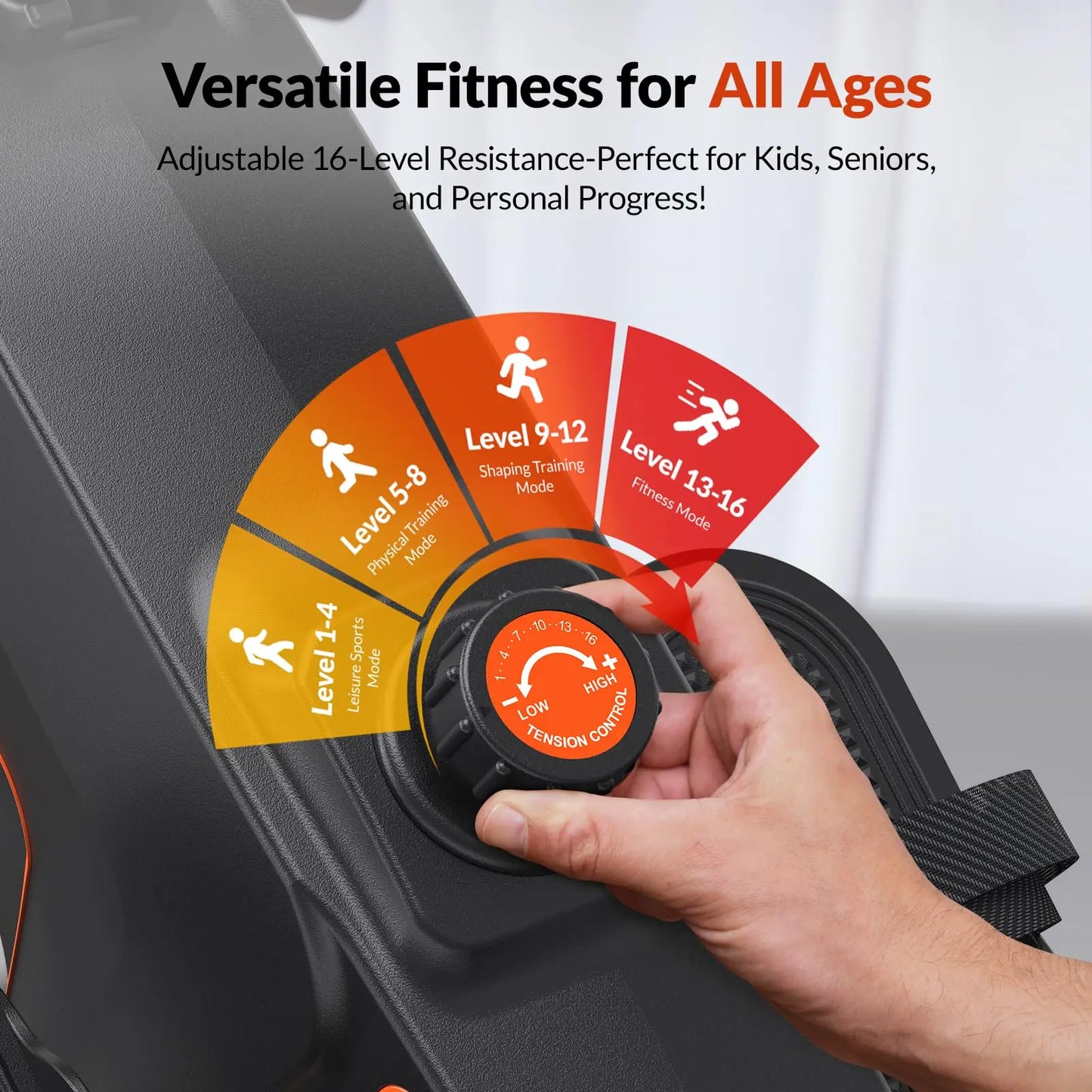 UTRYUP Magnetisches Rudergerät R05 Wasserrudergerät R10 16 Stufen Leiser Widerstand Faltbares Kompaktes Rudergerät Heim-Fitnessstudio