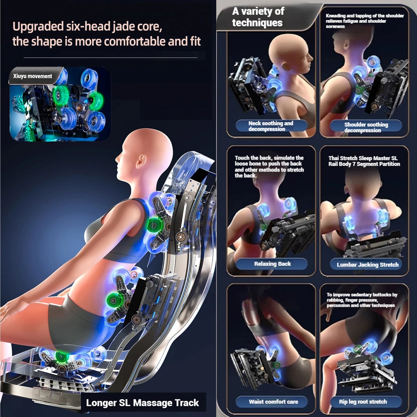 Massage Chair 4D with Zero Gravity Full Body with Voice Control,Back Heating,Bluetooth Speaker,Airbags Massage Chair
